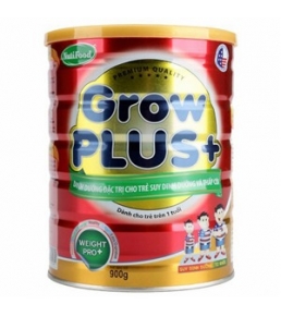 Sữa Grow Plus+  đỏ dành cho gtrer suy dinh dưỡng thấp còi 900g